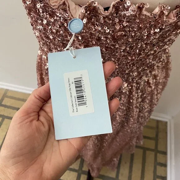 NWT Hill House Ellie Nap Rose Gold Sequin Dress Collector's Edition - Picture 5 of 9